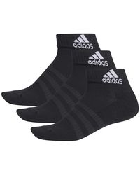 adidas Sportsocken Cushioned Ankle Socks Black/Black/Black 40-42 - Schwarz