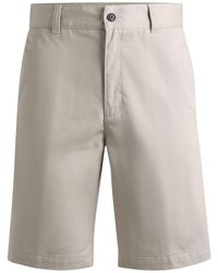 HUGO - Regular-Fit Shorts With Slim Leg And Buttoned Pockets - Lyst