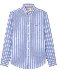 Springfield - Camisa Lino Rayas - Lyst