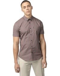 Ben Sherman - S Mini Gingham Check Shirt Short Sleeved - Lyst