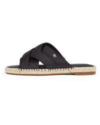 Tommy Hilfiger - Espadrilles Satin Mule Sandalen - Lyst