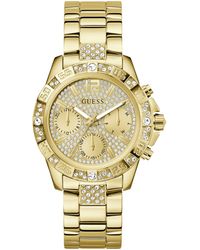 Guess - Gw0771l2 Majesty Champagne Gold Watch - Lyst