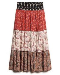 Superdry - Maxirock mit Print Mediterranea Print 36 - Lyst