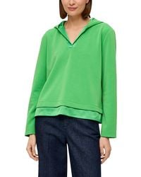 S.oliver - Scuba-Sweatshirt mit Kapuze grün 48 - Lyst