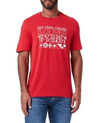 S.oliver - T-Shirt Kurzarm RED L - Lyst