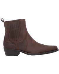 Wrangler - S Leather Cowboy Boots Size Uk 7-12 Tex Mid Brown Wm122981k-uk 12 (eu 46) - Lyst