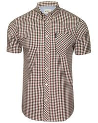 Ben Sherman - Mens Short Sleeve Classic House Check Shirt 59144 - Red - Lyst