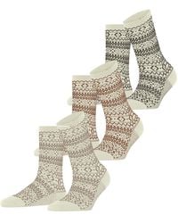 Esprit - Sami Pattern 3-Pack W SO Baumwolle Gemustert 3 Paar Socken - Lyst