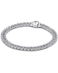 PANDORA - Timeless Pavé Chain Bracelet - Lyst