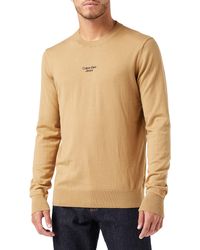 Calvin Klein - Stacked Logo Crew-neck Sweaters - Lyst