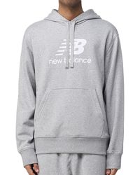 New Balance - Sweat à Capuche Essentials Stacked Logo Fleece Hoodie - Lyst