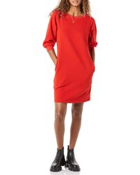 Amazon Essentials - Plus Size French Terry Blouson Sleeve Crewneck Dress - Lyst