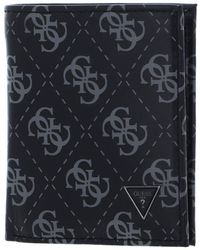 Guess - Mito Small Billfold Wallet With Coinpocket Dark Black - Lyst