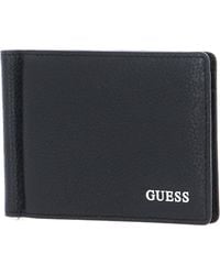 Guess - Riviera Money Clip Card Case Black - Lyst