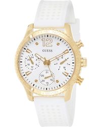 Guess - S Multi Dial Quartz Watch With Rubber Strap W1025l5 - Lyst