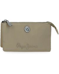 Pepe Jeans - Corin Three Compartment Wallet Green 17.5x9.5x2cm Polyester And Pu By Joumma Bags - Lyst