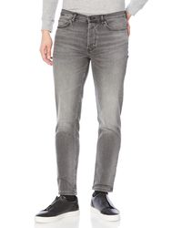 HUGO - 634 Graue Tapered-Fit Jeans aus bequemem Stretch-Denim Silber 31/32 - Lyst