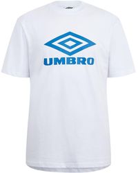 Umbro - S Regular Fit T-shirt White/blue L - Lyst