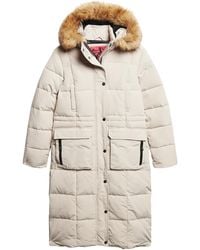 Superdry - Everest Longline Puffer Coat Jacket - Lyst