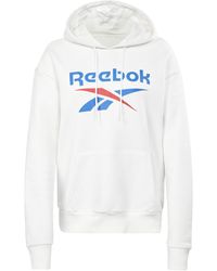 Reebok - Pile con Logo Grande Felpa con Cappuccio - Lyst