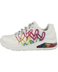 Skechers - Street Uno 2-floating Love Sneaker 6.5 B(m) Us White-rainbow - Lyst