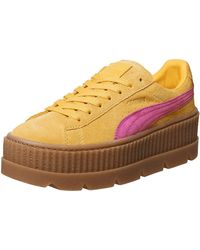 yellow and pink pumas