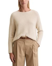 Marc O' Polo - Marc OߴPolo Strickpullover mit U-Boot-Ausschnitt Oversize Fit - Lyst