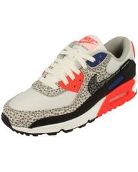 Nike - Air Max 90 Mens Fashion Trainers In White Grey Black - 9.5 Uk - Lyst