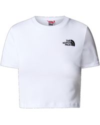 The North Face - Crop T-Shirt TNF White S - Lyst