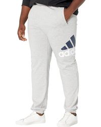 adidas - Big Tall Essentials Logo Single Jersey Tapered Pants - Lyst
