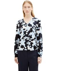 Tom Tailor - Basic T-Shirt Bluse mit Print - Lyst