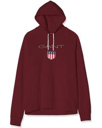 gant shield hoodie red