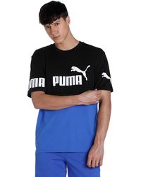 PUMA - Power Colourblock T-Shirt SRoyal Sapphire Blue - Lyst