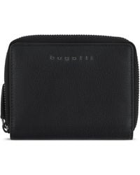Bugatti - Mira Portafoglio Piccolo da Donna in Vera Pelle con Zip e Protezione RFID- Nero - Lyst