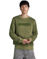 G-Star - Distressed Logo R Sweat - Lyst