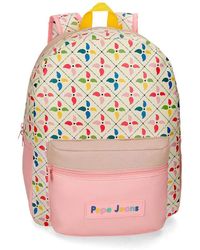 Pepe Jeans - Tina Backpack Multicoloured 33x42x14 Cms Synthetic Leather 20.83l - Lyst