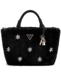 Guess - Sac à main sac à épaule bandoulière Shaida Tote Bag Black noir - Lyst