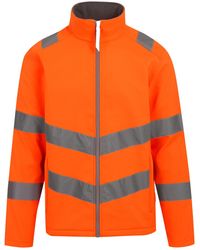 Regatta - S Pro Contract Ablaze 2 Layer Hi-vis Soft Shell Jacket - Lyst