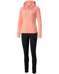 PUMA - Trainingsanzug Clean Sweat Suit CL TR 671039 Apricot Blush- Black XL - Lyst