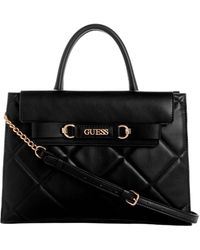Guess - Lorlie Quilted Satchel - Lyst