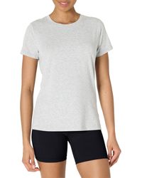 Amazon Essentials - Active Soft Cotton Regular Fit Crewneck Short Sleeve Lightweight Yoga Workout T-shirt - Lyst