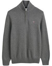GANT - Casual Cotton Halfzip Sweater - Lyst