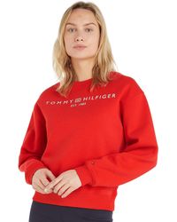 Tommy Hilfiger - MDRN REG CORP LOGO C-NK SWTSHRT - Lyst