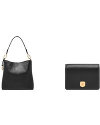 Fossil - Jessie Schwarze Ledertasche und Lennox Geldbörse - Lyst
