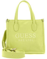 Guess - Silvana 2 Compartment Mini Tote XS Chartreuse - Lyst