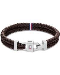 Tommy Hilfiger - Jewelry Bracelet pour avec Cuir Marron et Fermoir en Acier Inoxydable - 2790363 - Lyst