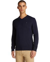 Tommy Hilfiger - 's V-neck Essential Cotton Jumper - Lyst