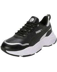 PUMA - Sneakers Cassia Rose Metallic Dream 36 Black Silver Matte White Metallic Gray ┃Baskets pour s - Lyst
