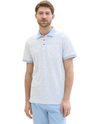 Tom Tailor - Basic Piqué Poloshirt mit Allover-Print - Lyst