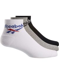 Reebok Socken CL FO Ankle Sock Größe: XL Farbe: wht/gry/bk - Grau